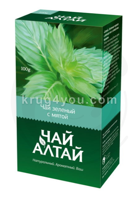 Чай Алтай зеленый с мятой